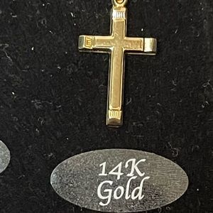 Bridge Precious Metals 14K YG Small Cross Charm